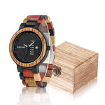 BOBO BIRD Wood Watch Men Women Quartz Week Date Timepiece Colorful Wooden Band logo Customize U-P14-1