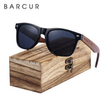 BARCUR Black Walnut Sunglasses Wood Polarized Sunglasses Men Glasses Men UV400 Protection Eyewear Wooden Original Box