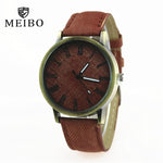 MEIBO Relojes Quartz Men Watches Casual Wooden Color Leather Strap Watch Wood Male Wristwatch Relogio Masculino watches women