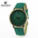 MEIBO Relojes Quartz Men Watches Casual Wooden Color Leather Strap Watch Wood Male Wristwatch Relogio Masculino watches women