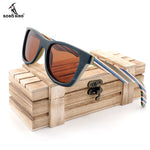 BOBO BIRD Polarized Sunglasses Women Men Layered Skateboard Wooden Frame Square Style Glasses for Ladies Eyewear In Wood Box