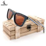 BOBO BIRD Polarized Sunglasses Women Men Layered Skateboard Wooden Frame Square Style Glasses for Ladies Eyewear In Wood Box