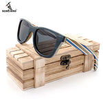 BOBO BIRD Polarized Sunglasses Women Men Layered Skateboard Wooden Frame Square Style Glasses for Ladies Eyewear In Wood Box