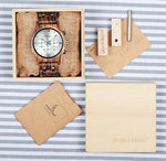 BOBO BIRD Wood Watches Men Business Luxury Stop Watch Color Optional with Wood Stainless Steel Band V-P19