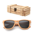 Fashion Square  Handmade Lady sunglasses Natural Wood High Quality Travel Men and Women Polarized Sunglasses