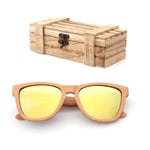 Fashion Square  Handmade Lady sunglasses Natural Wood High Quality Travel Men and Women Polarized Sunglasses