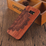 Mandala Skull Head Wood Bamboo Case For samsung galaxy A5 2017 Wood Case For Samsung Galaxy A5 2017 Cell Phone Case Wooden Cover